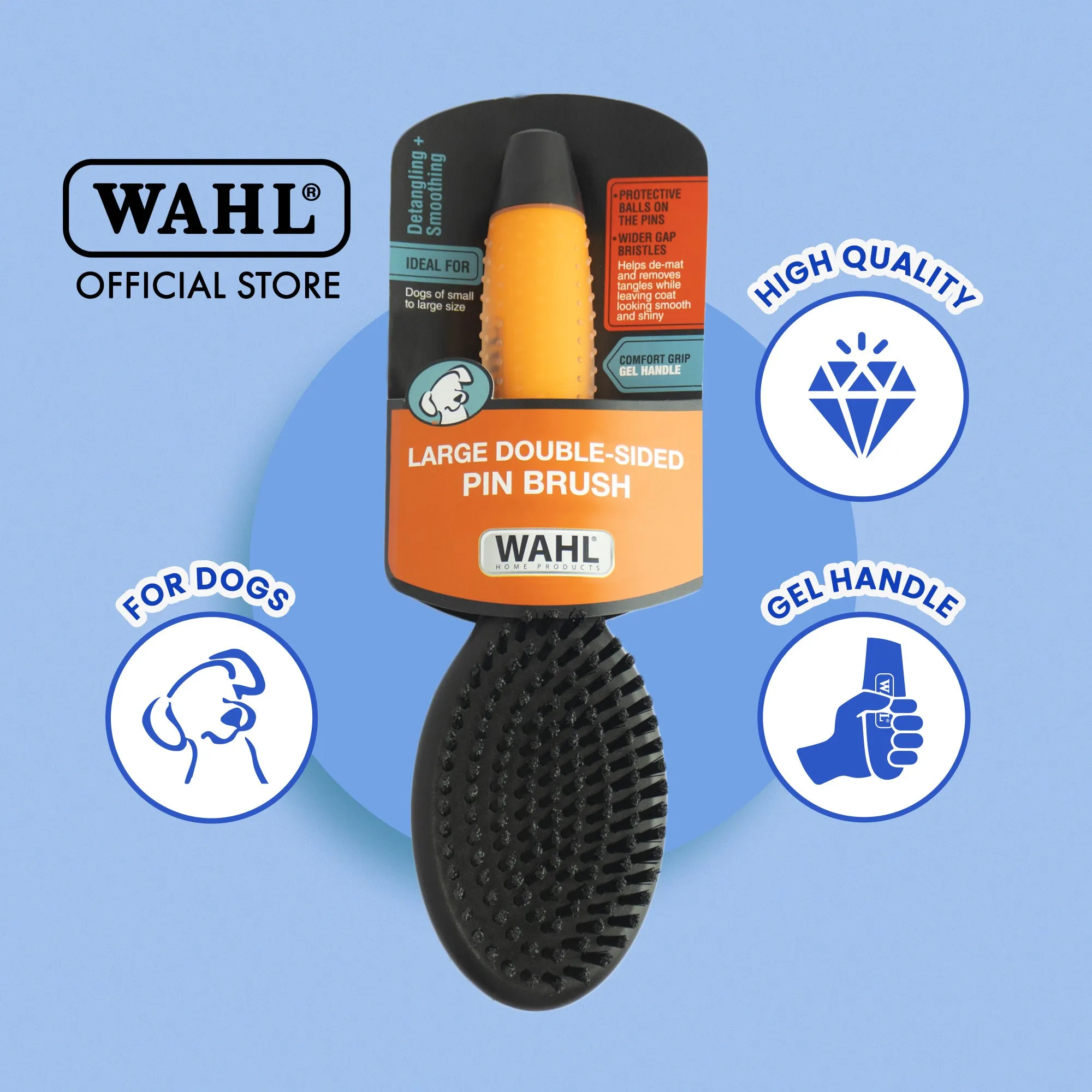 10% OFF: Wahl Double Sides Pin Brush For Dogs