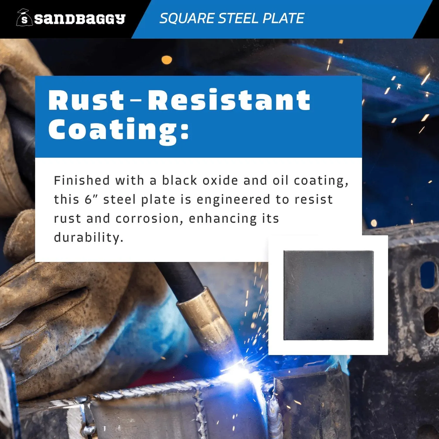 6” x 6” x 1/8” Square Steel Plate - Hot Rolled Steel Sheet