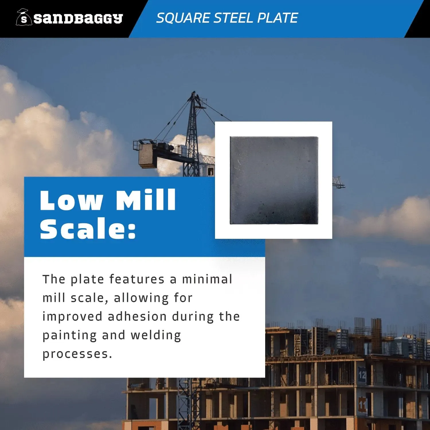 6” x 6” x 1/8” Square Steel Plate - Hot Rolled Steel Sheet