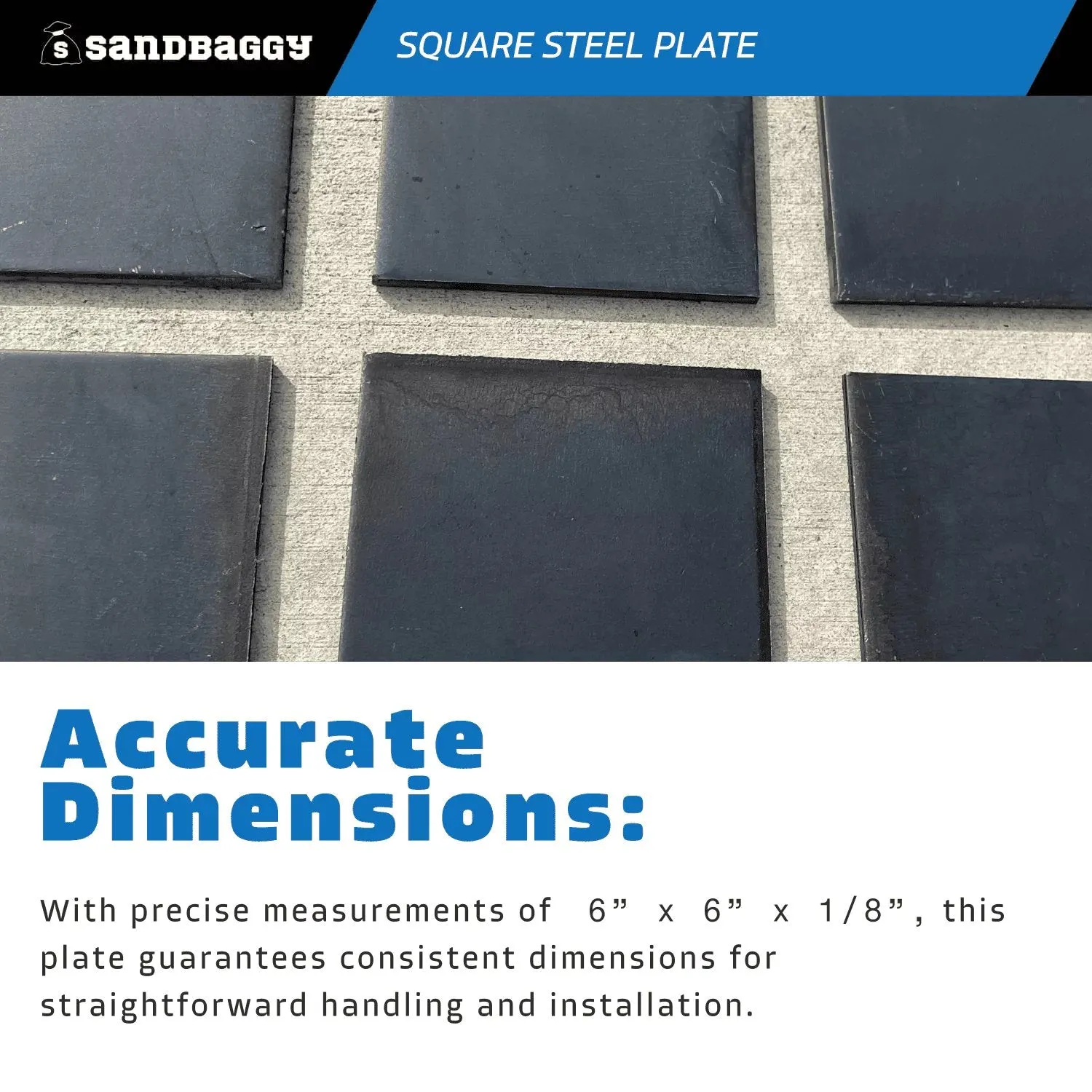 6” x 6” x 1/8” Square Steel Plate - Hot Rolled Steel Sheet