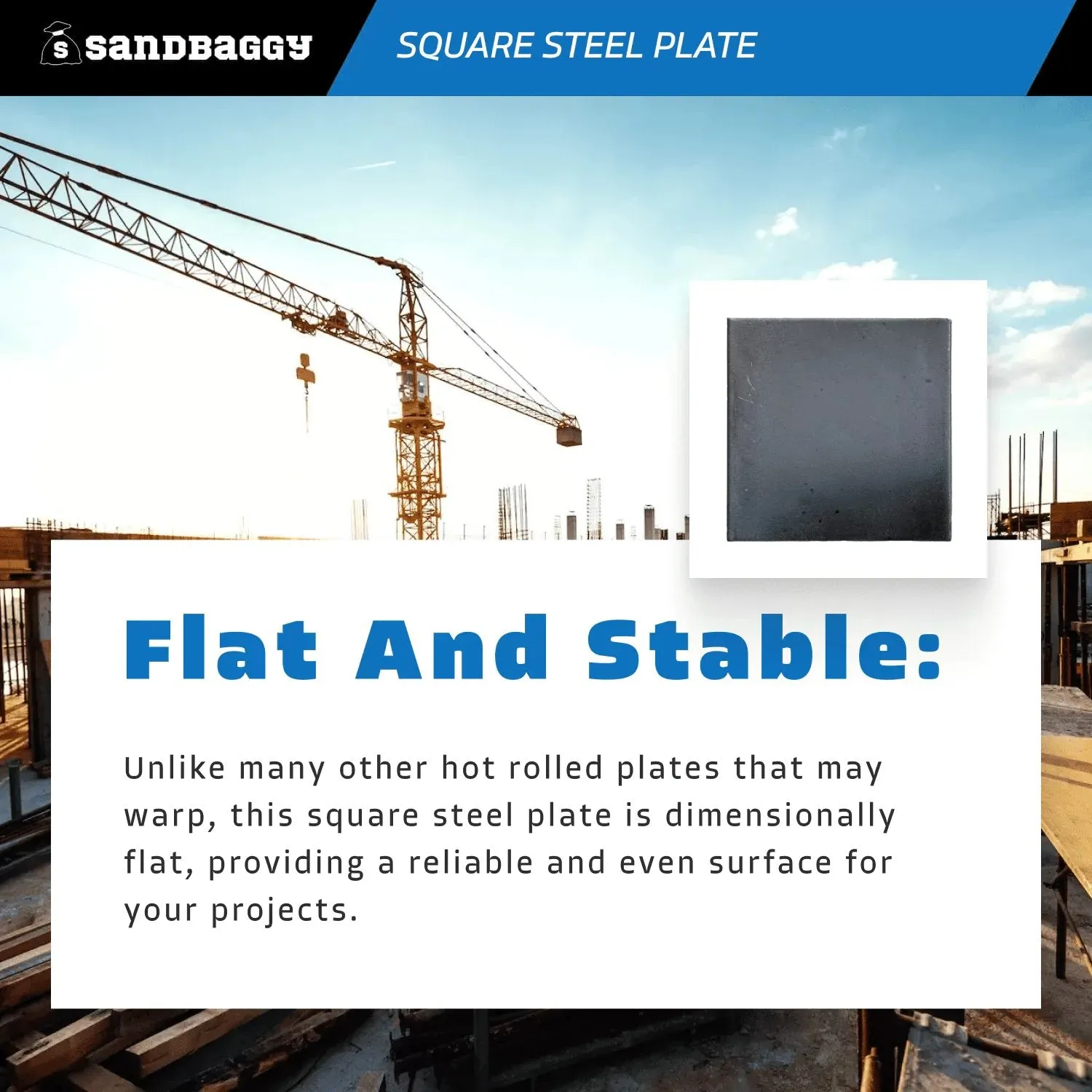 6” x 6” x 1/8” Square Steel Plate - Hot Rolled Steel Sheet