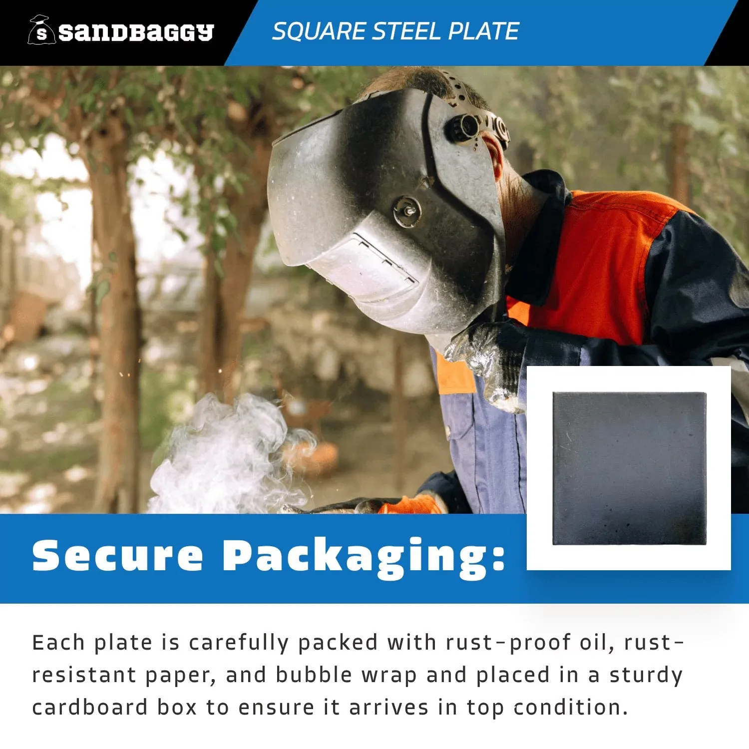 6” x 6” x 1/8” Square Steel Plate - Hot Rolled Steel Sheet