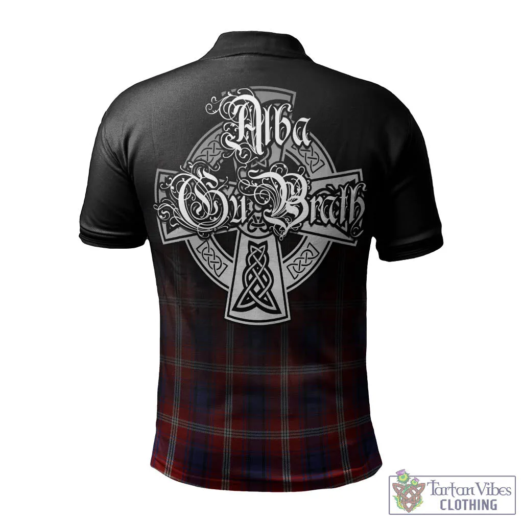 Ainslie Tartan Polo Shirt Featuring Alba Gu Brath Family Crest Celtic Inspired