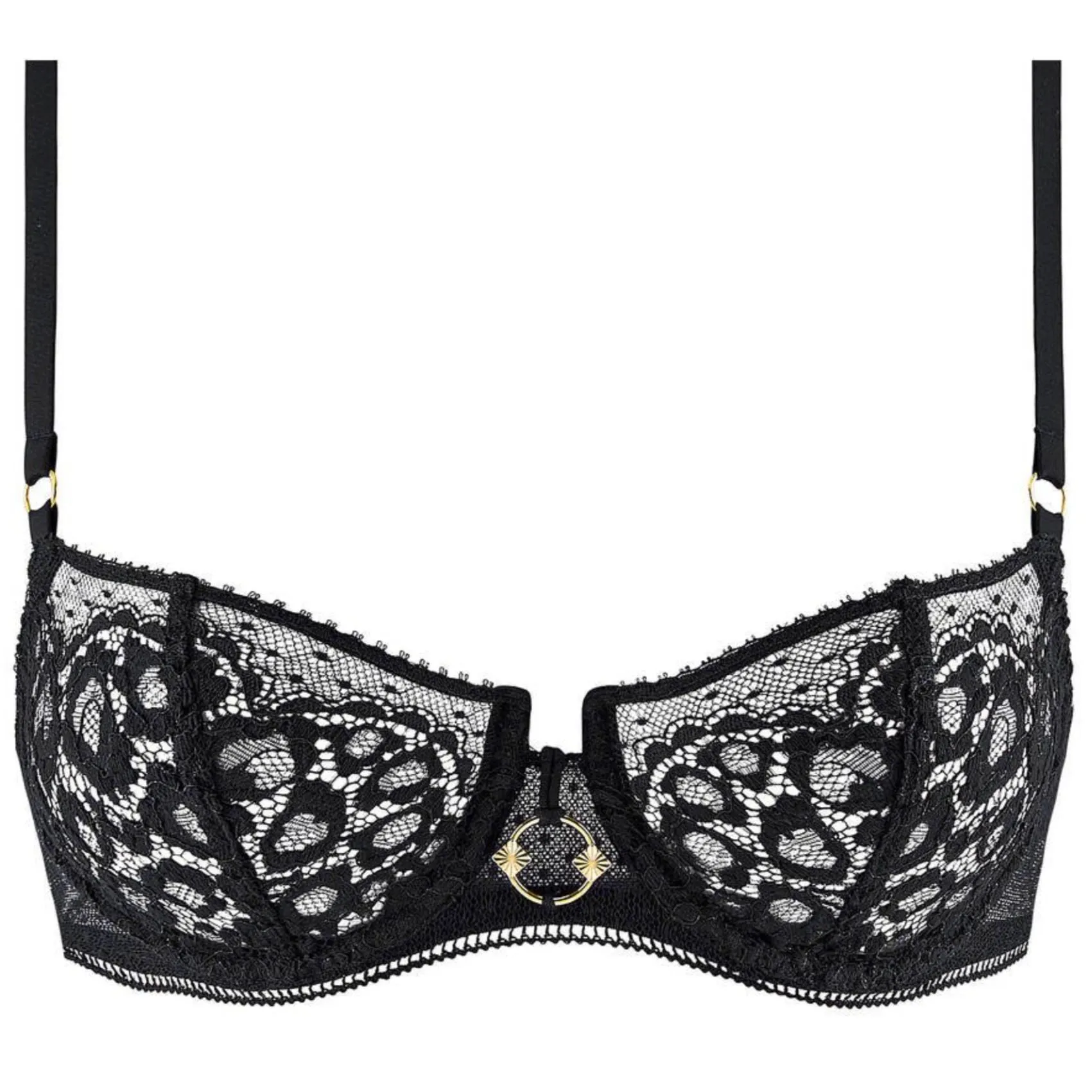 Aubade Illusion Fauve Half Cup Bra in Black 1AF14