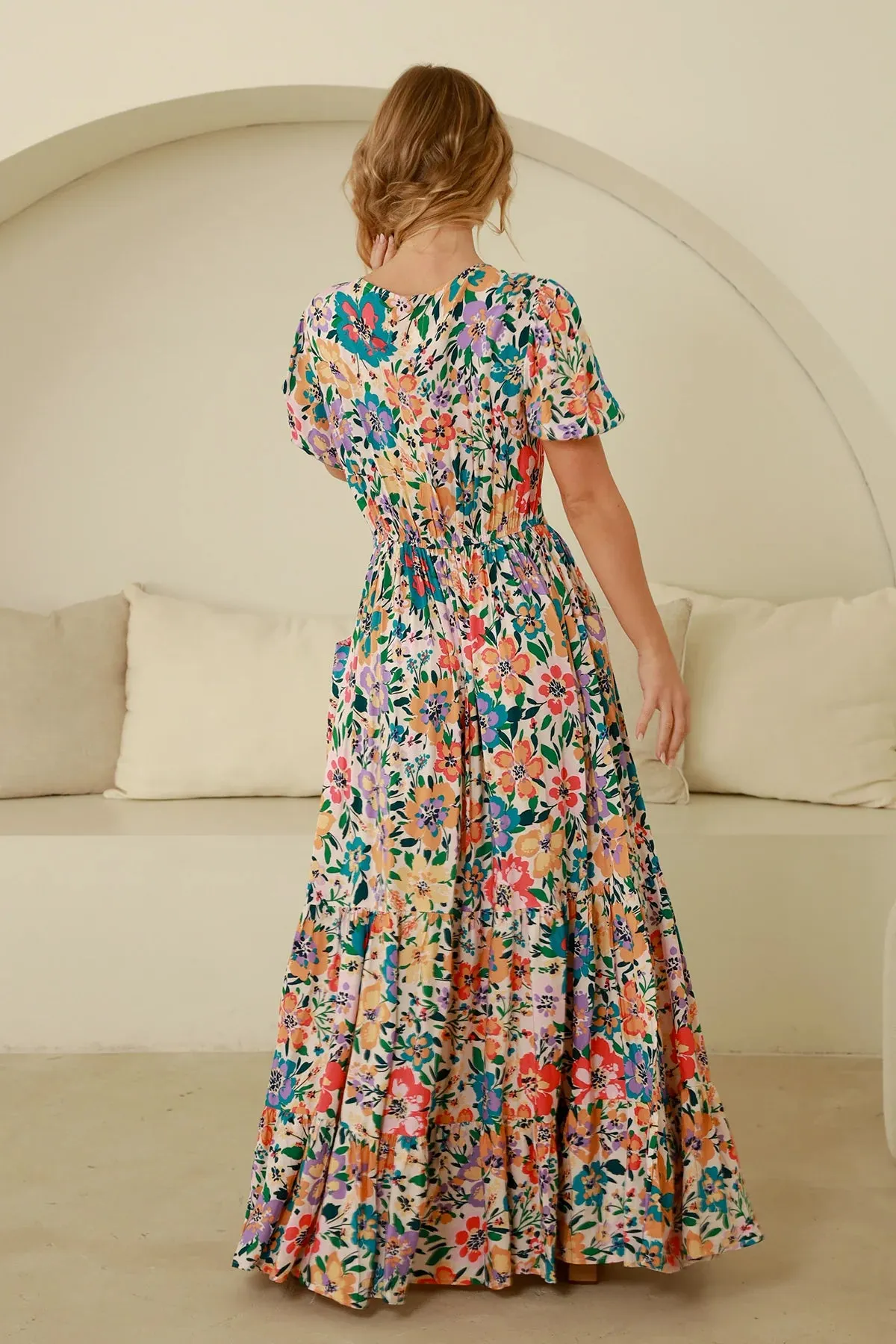 AUBURY V-NECK MAXI DRESS