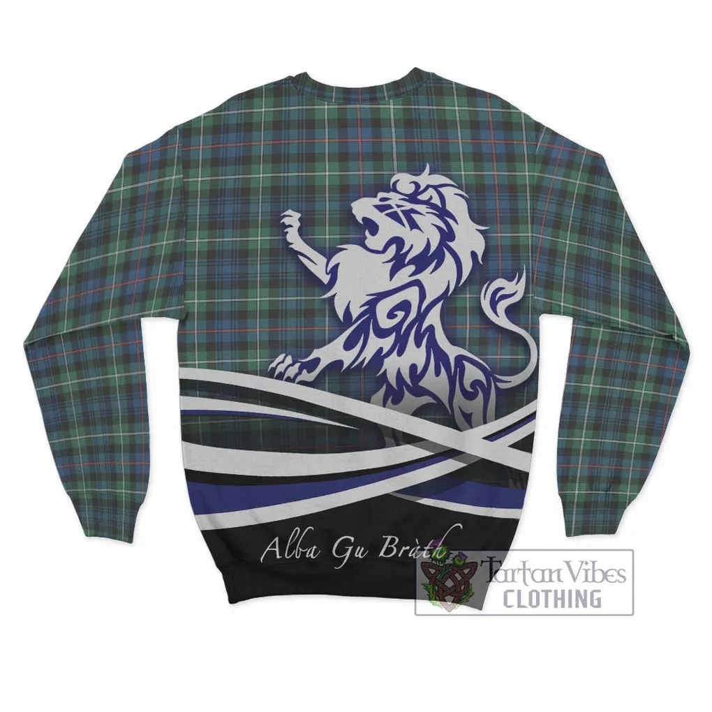 Baillie Ancient Tartan Sweatshirt with Alba Gu Brath Regal Lion Emblem