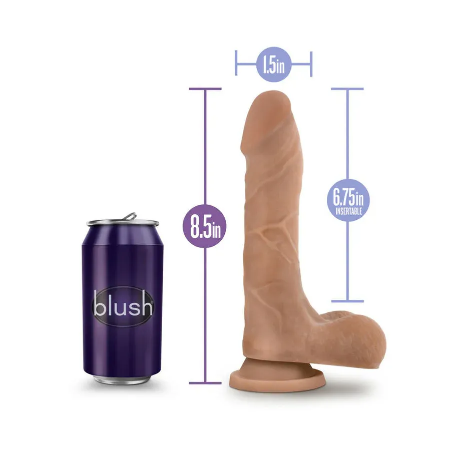 Blush Au Naturel Mister Perfect 8.5 in. Posable Dual Density Dildo with Balls & Suction Cup