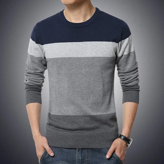 Casual Men's O-Neck Pullover Sweater