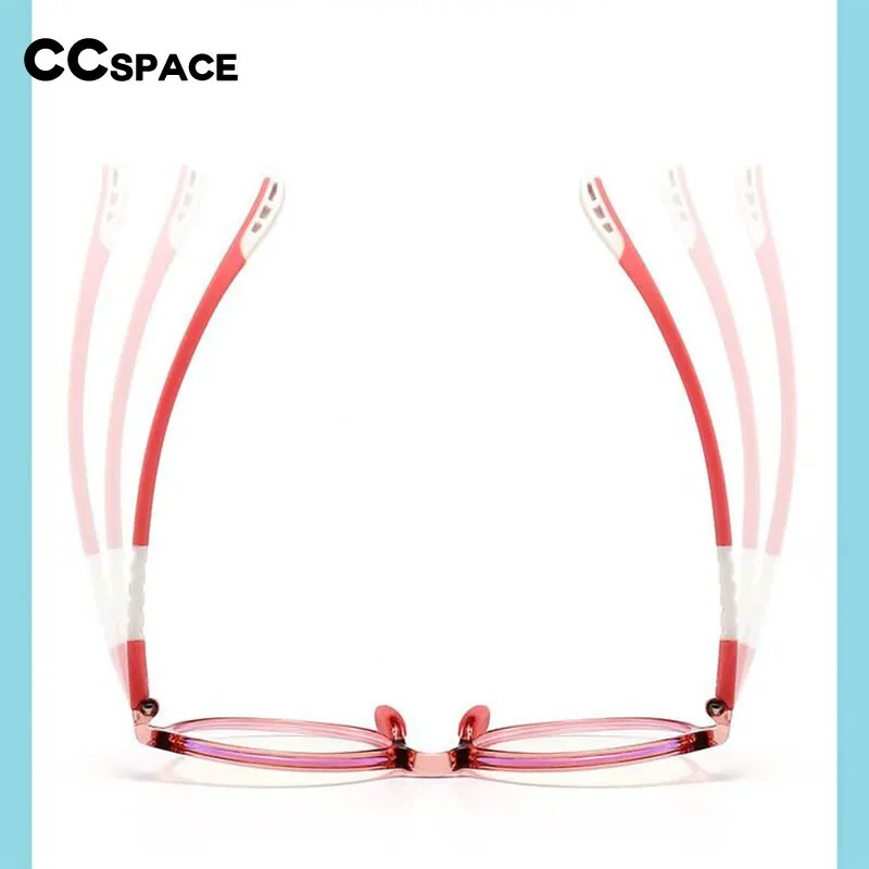 CCspace Unisex Youth Full Rim Round Silicone Eyeglasses 54668