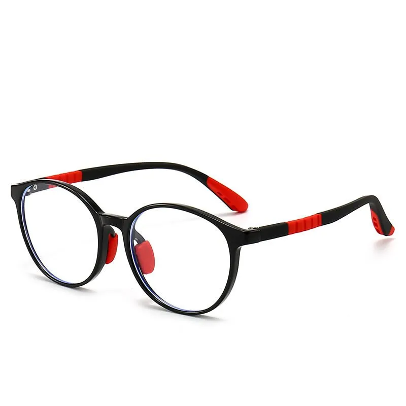 CCspace Unisex Youth Full Rim Round Silicone Eyeglasses 54668