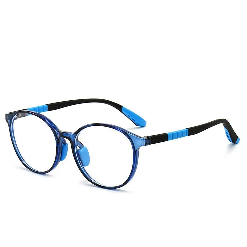 CCspace Unisex Youth Full Rim Round Silicone Eyeglasses 54668