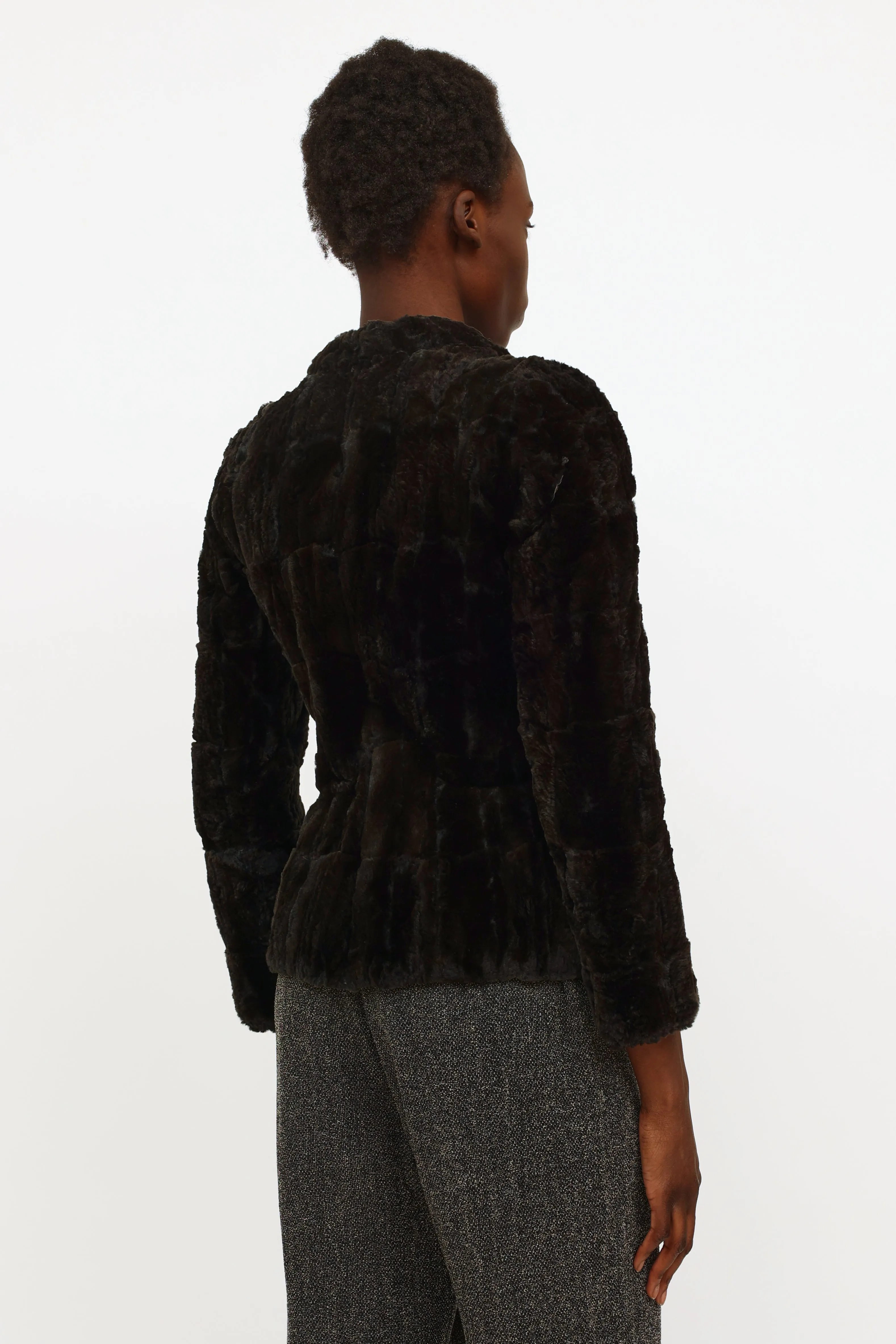 Dark Brown Vintage Fur Jacket