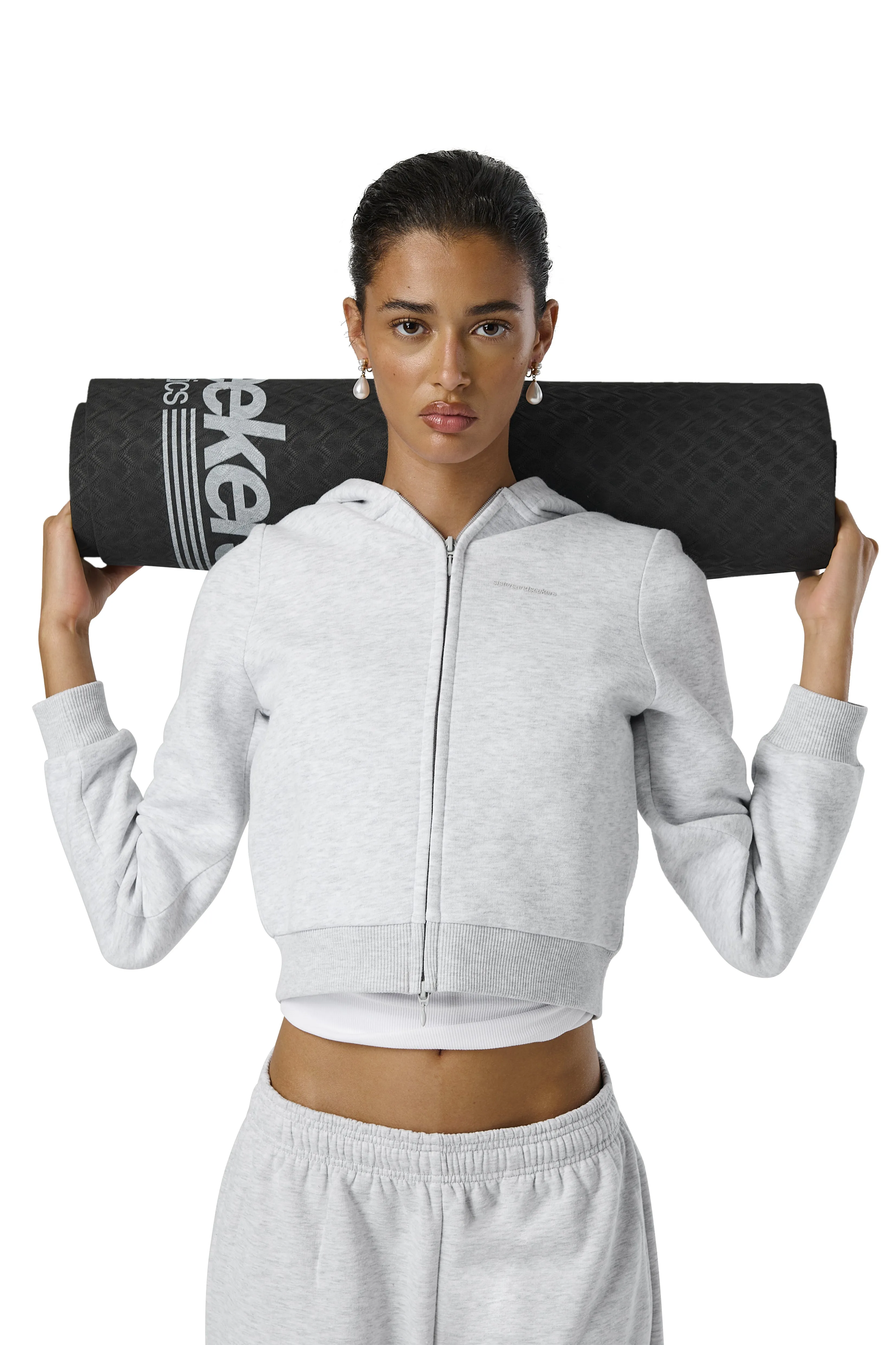 Fitted Zip up Hoodie in Passive