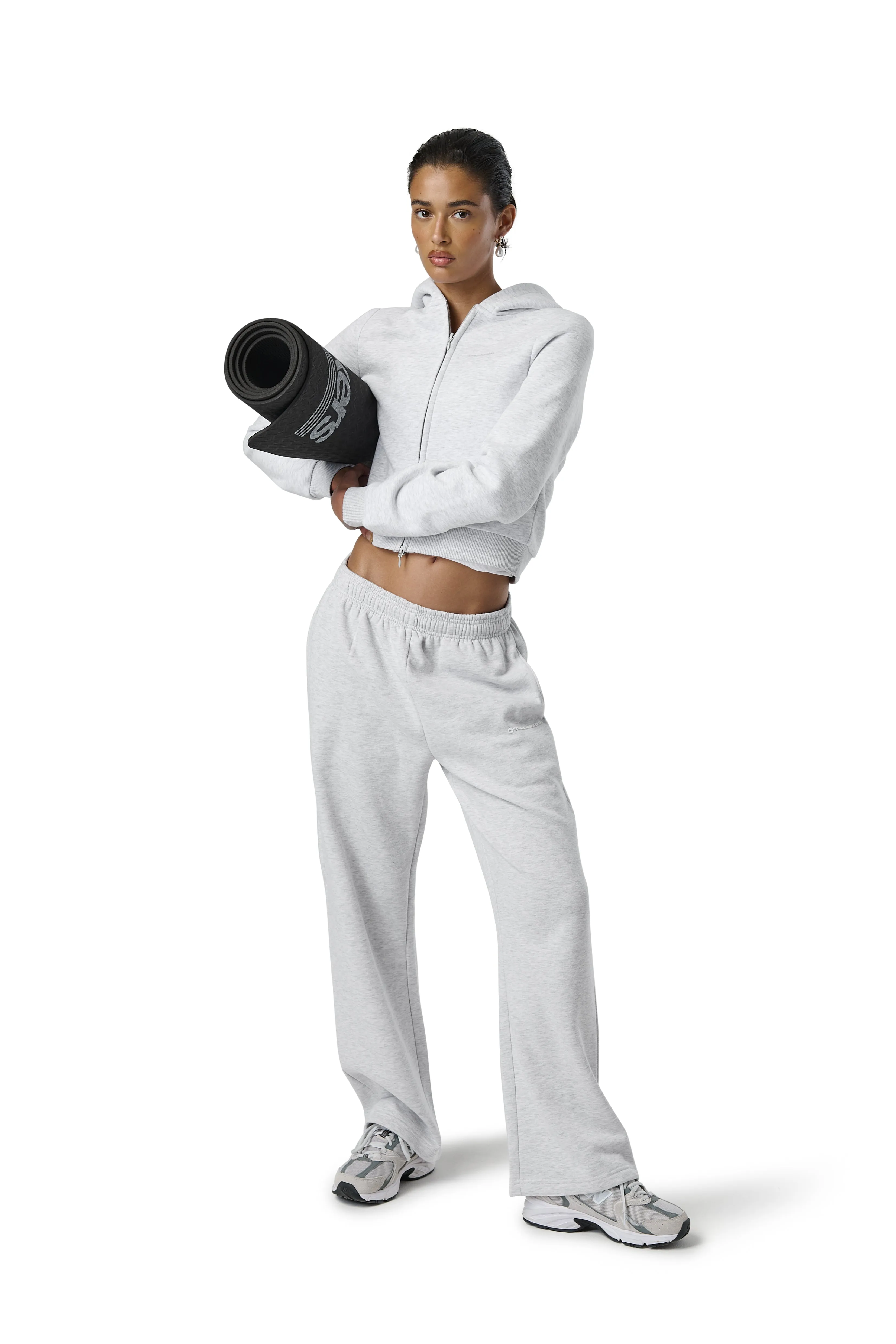 Fitted Zip up Hoodie in Passive