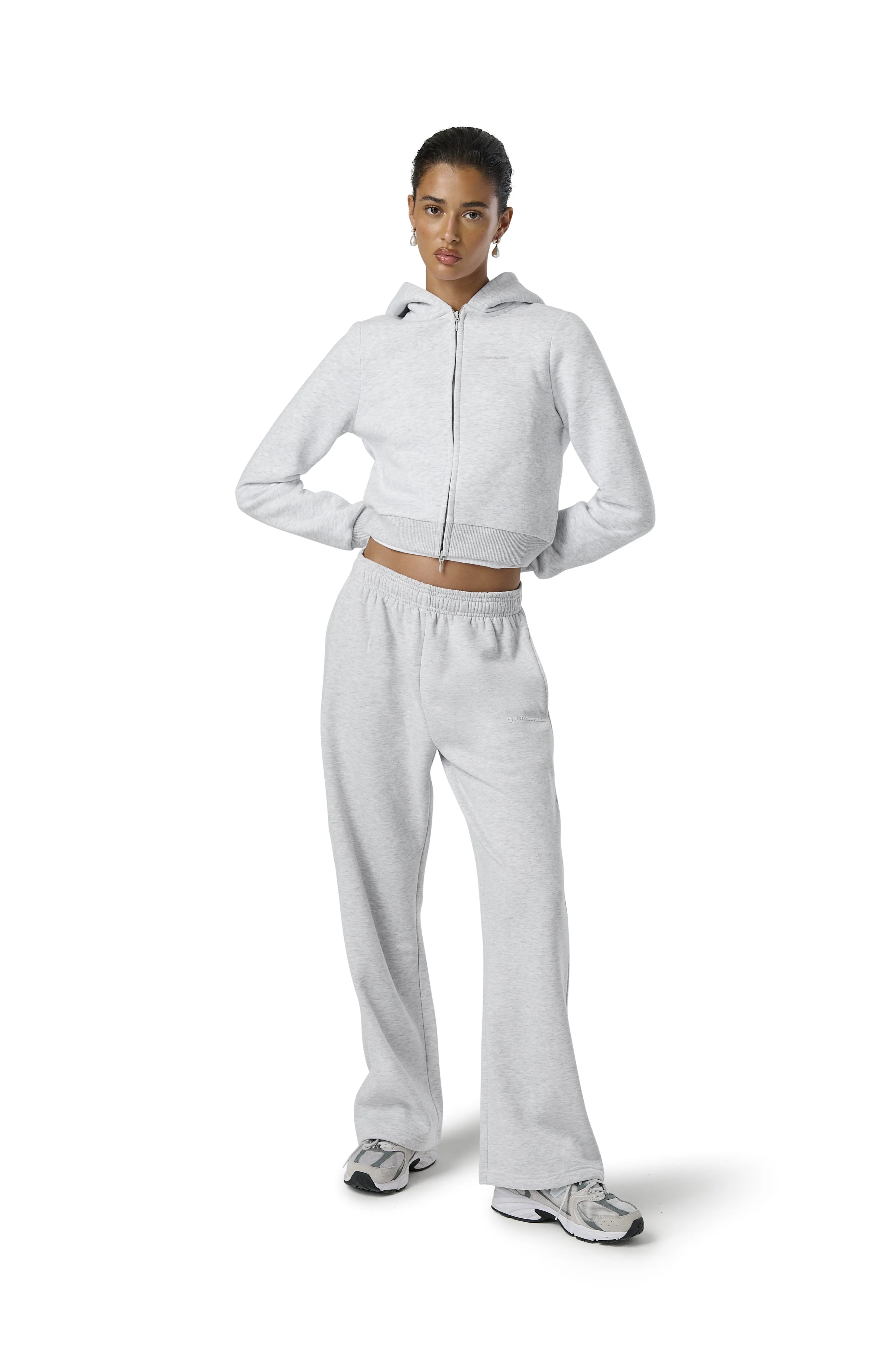 Fitted Zip up Hoodie in Passive