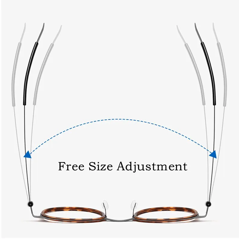 Gmei Unisex Full Rim Round Square Screwless Titanium 9704Jw