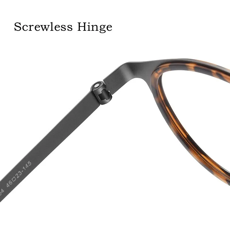 Gmei Unisex Full Rim Round Square Screwless Titanium 9704Jw