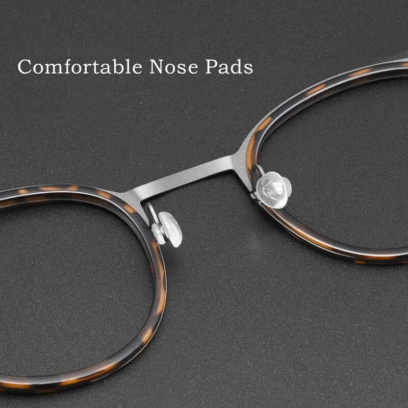 Gmei Unisex Full Rim Round Square Screwless Titanium 9704Jw