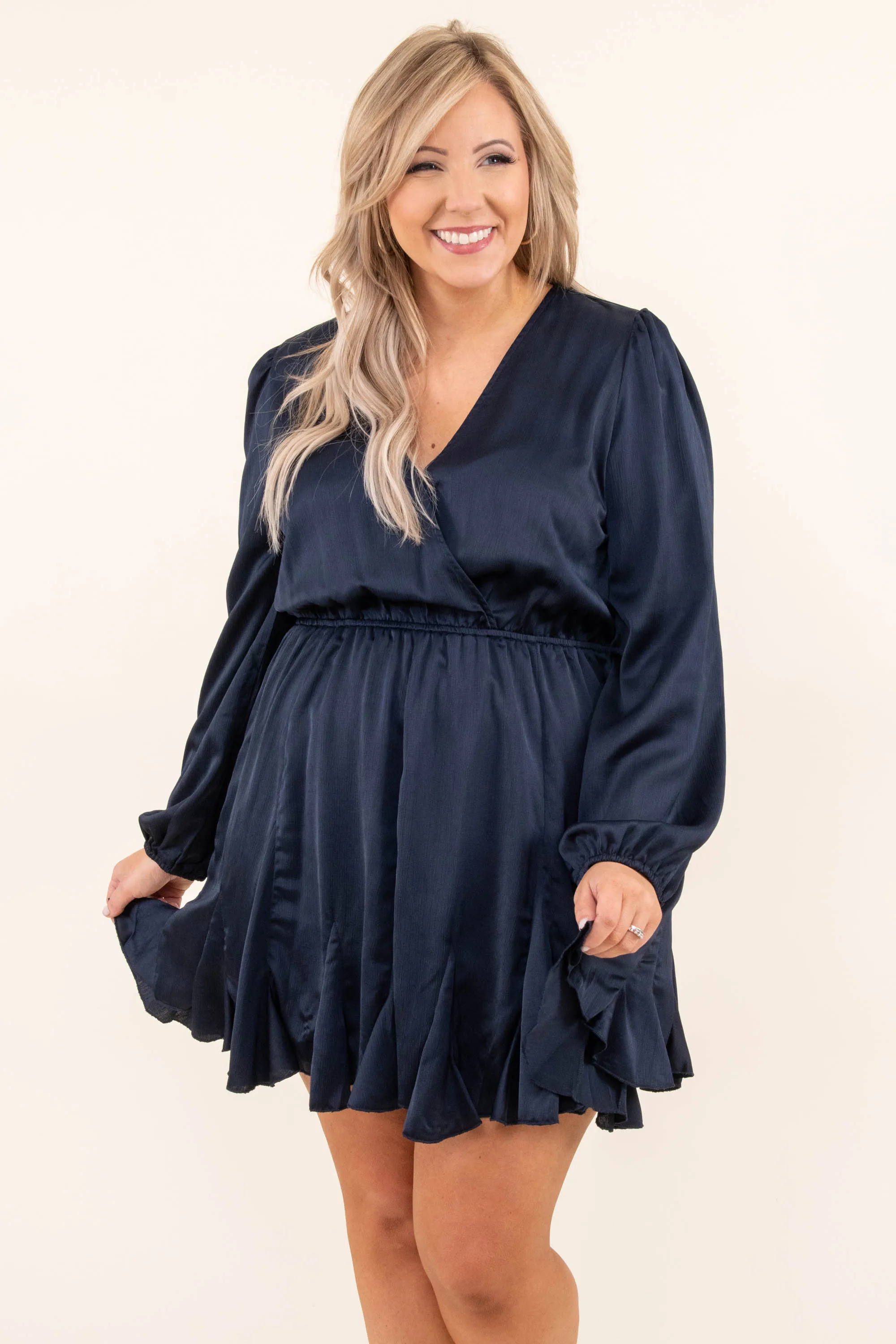 How Are You Doing Dress, Navy