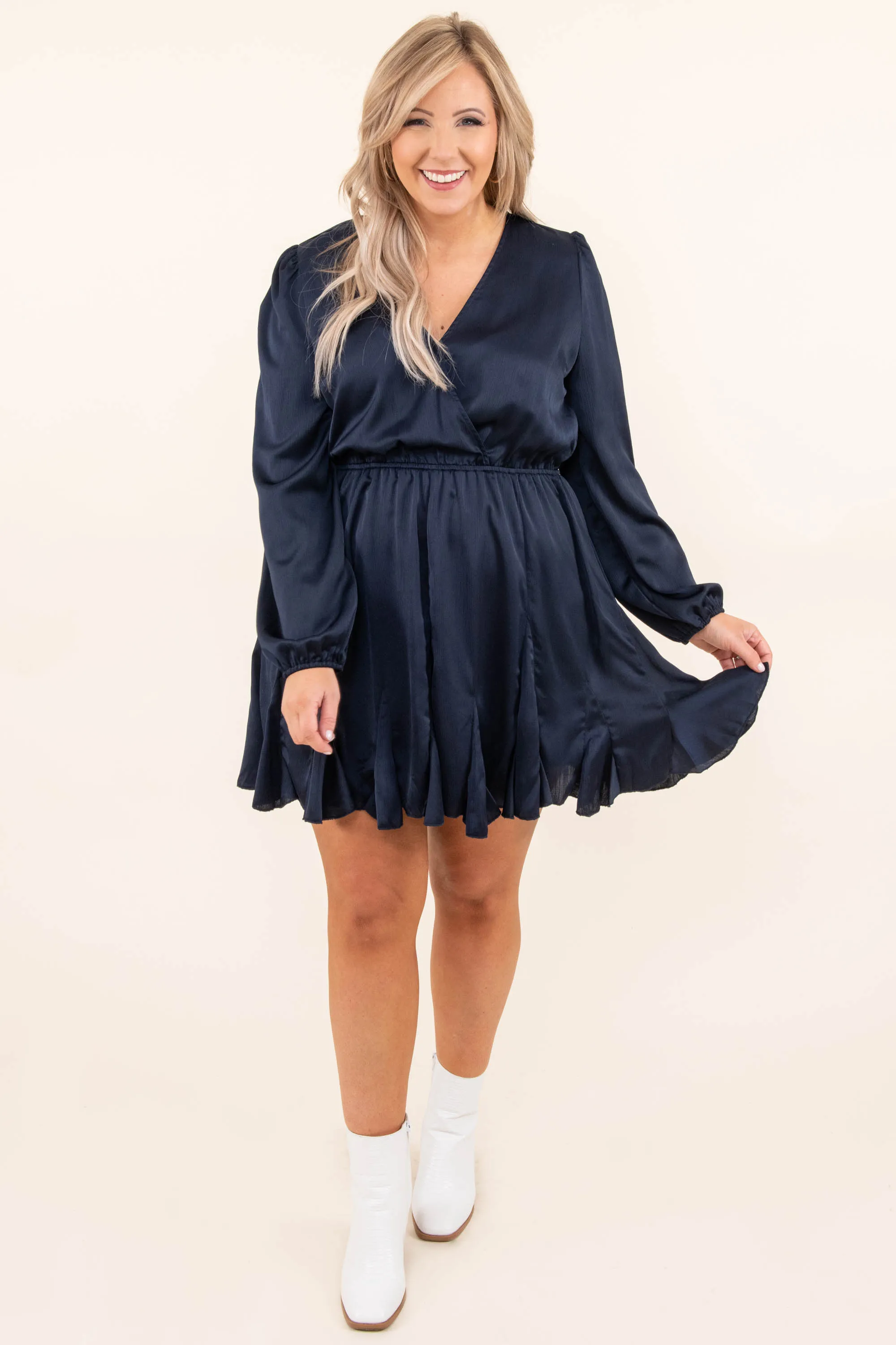 How Are You Doing Dress, Navy
