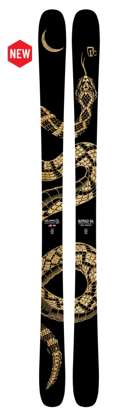 Icelantic Nomad 94 Skis - Men's 2025 |Versatile Frontside Ski with Enhanced Camber and Carbon Fiber Power