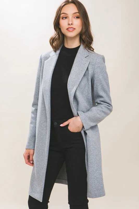 Lori JQ Fleece Long Line Coat S-XL