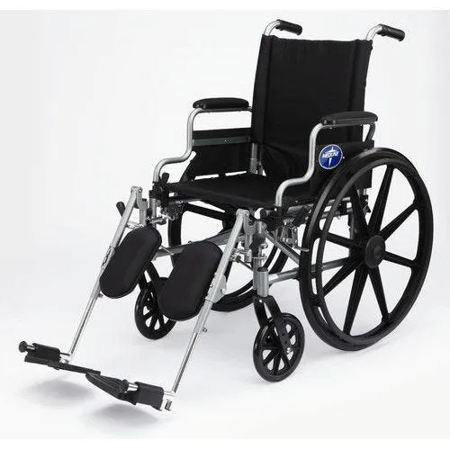 Medline K4 Basic 16" Lightweight Wheelchair, Swing Back Desk Arms, Elevating Legrests