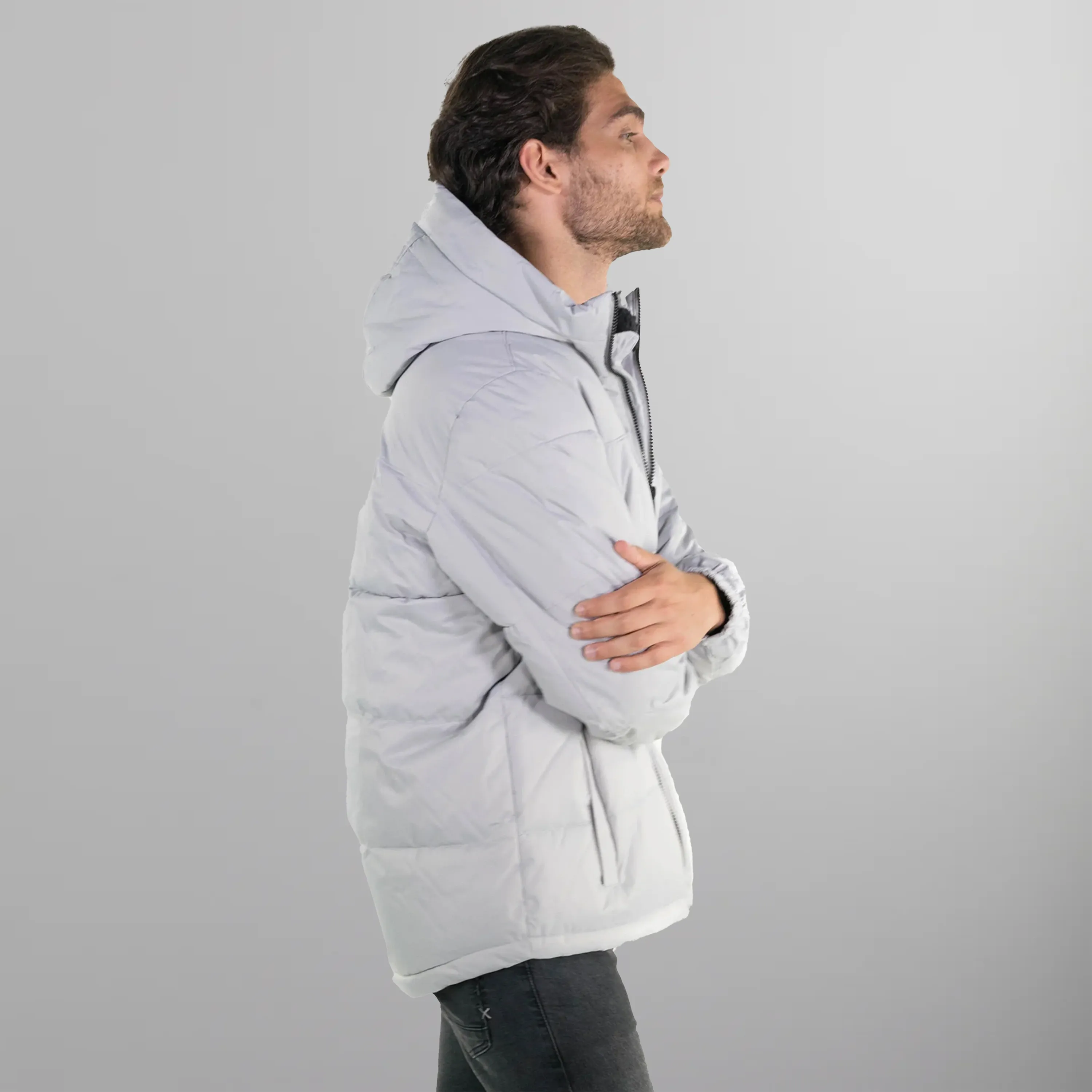 Men's Twill Block Puffer Jacket - FINAL SALE