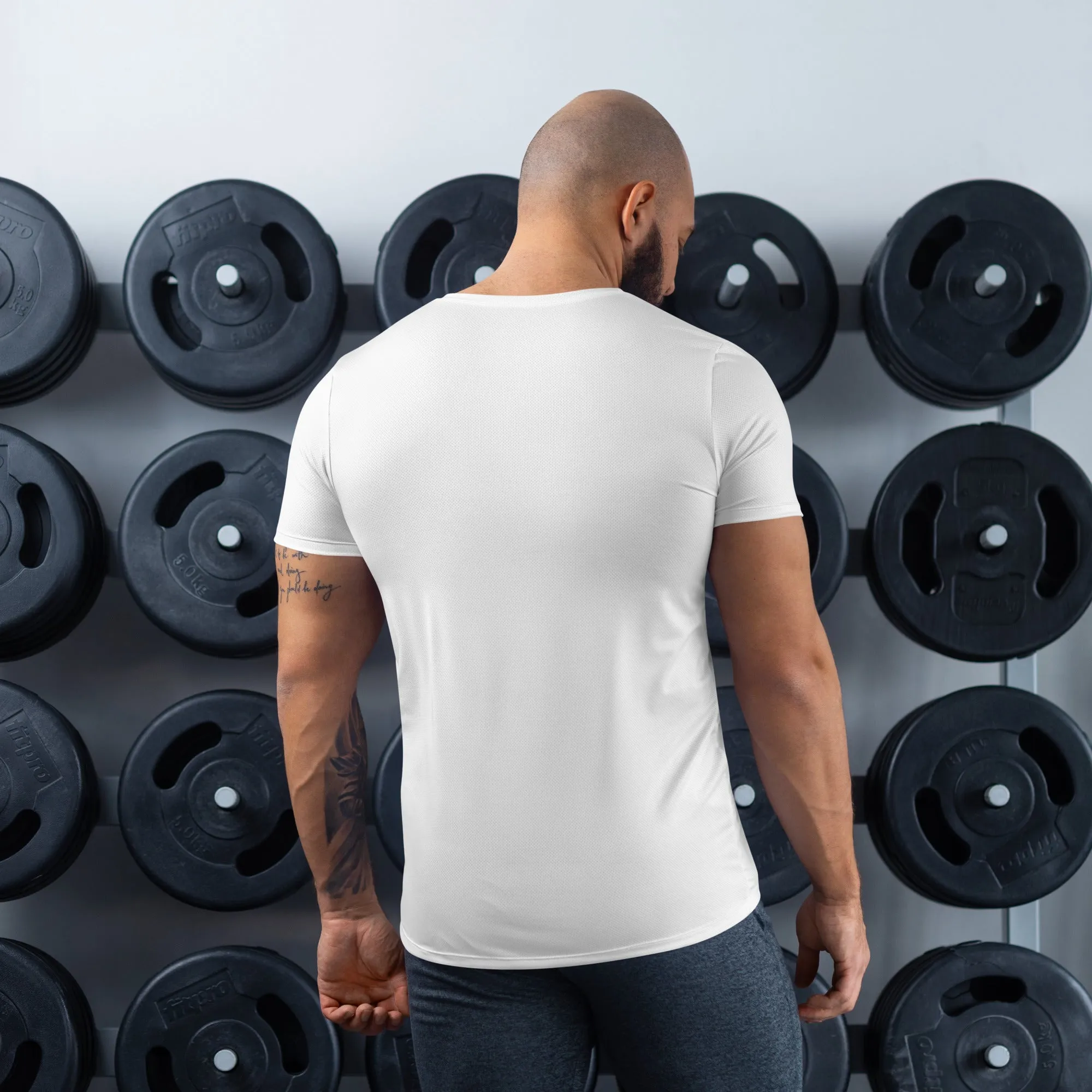Men's White Athletic T-shirt