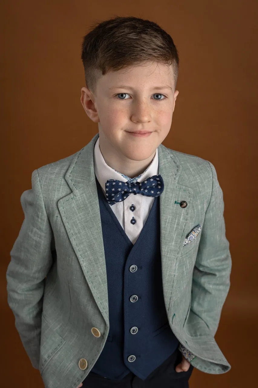 One Varones Boys Pale Green Blazer