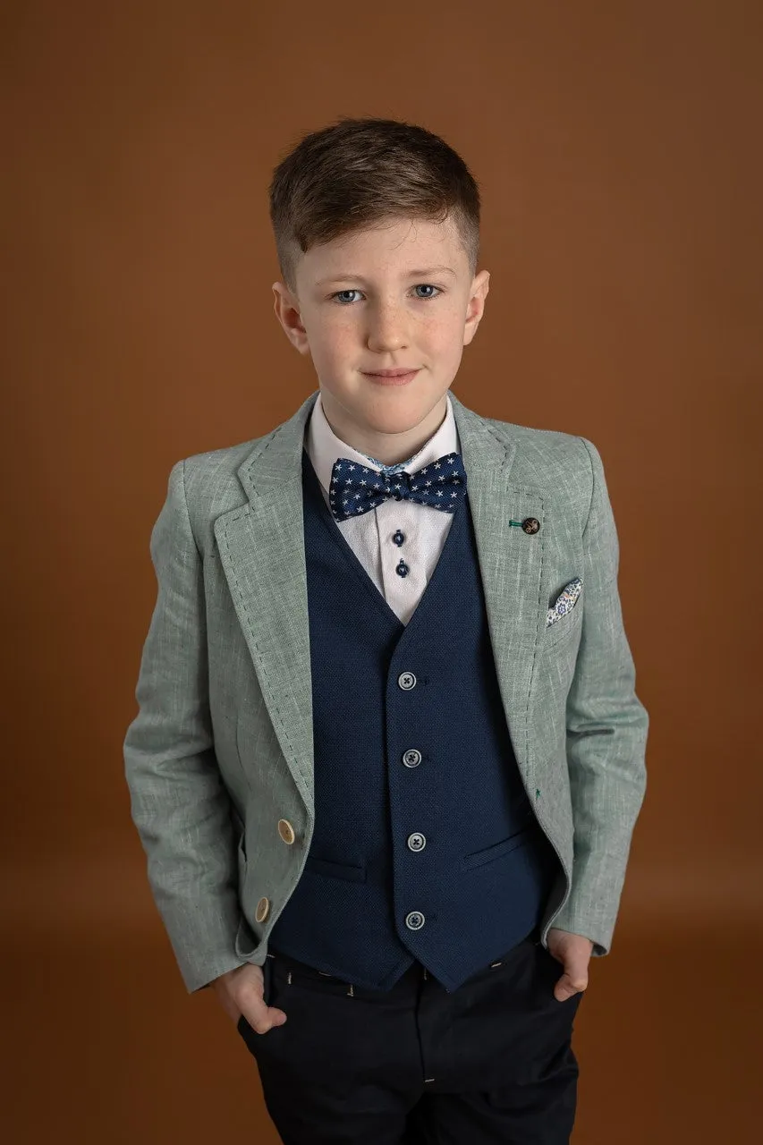 One Varones Boys Pale Green Blazer