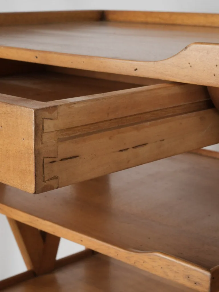 Pair of French Charles X Style Lemon Wood Bedside Tables, c.1940 28¾"