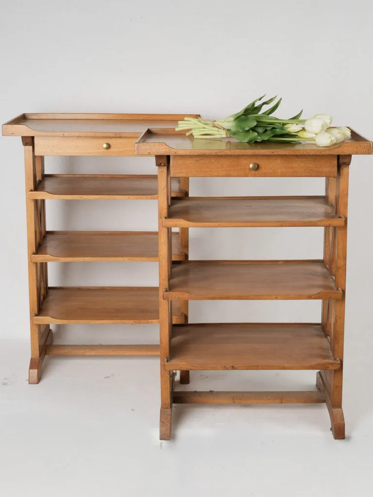 Pair of French Charles X Style Lemon Wood Bedside Tables, c.1940 28¾"