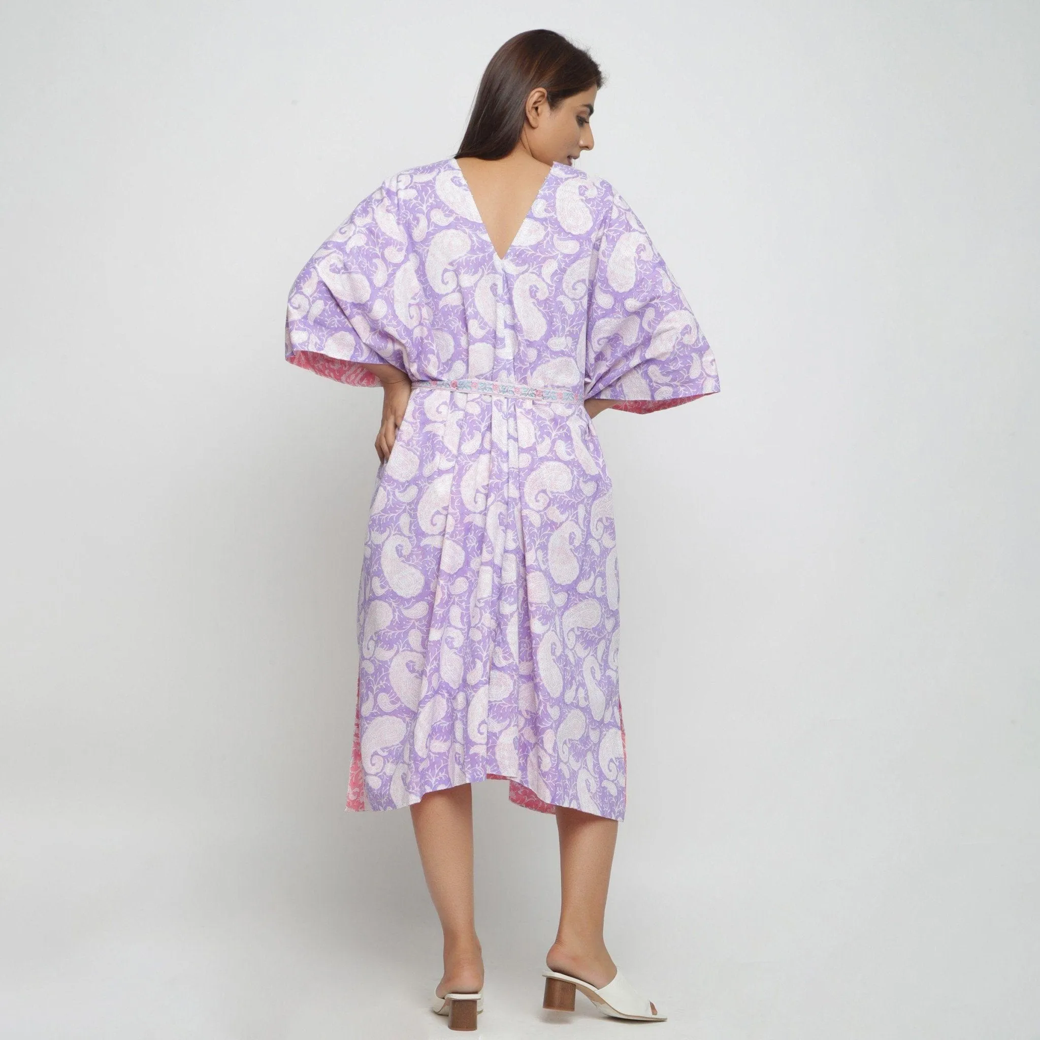 Reversible Sanganeri Block Print Cotton Kaftan