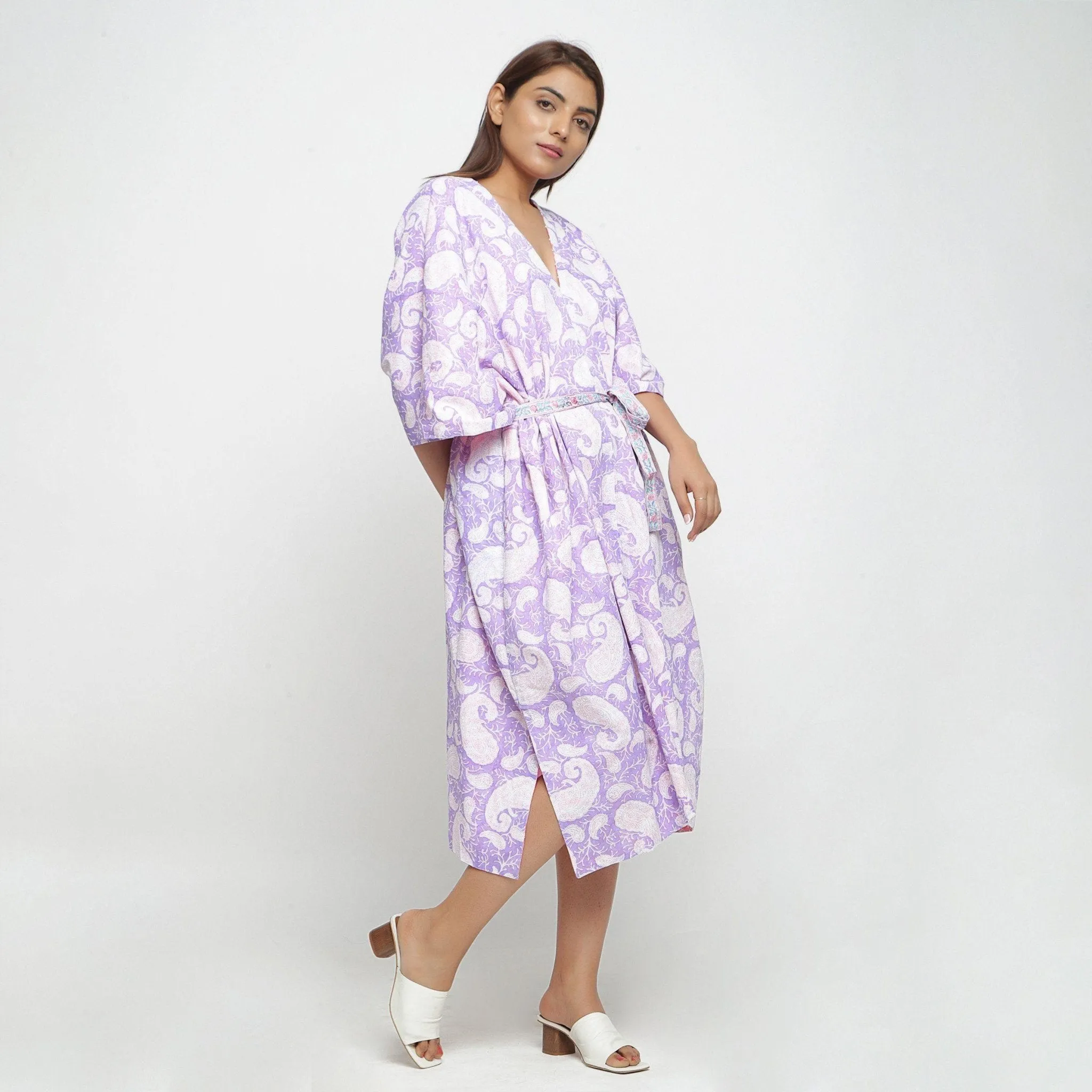 Reversible Sanganeri Block Print Cotton Kaftan