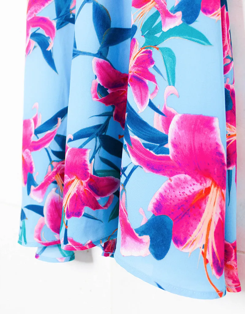 Show Me Your Mumu Winona Strappy Dress in Sea Lilies