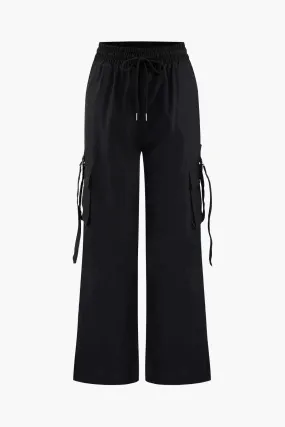 Side Pocket Drawstring Cargo Pants