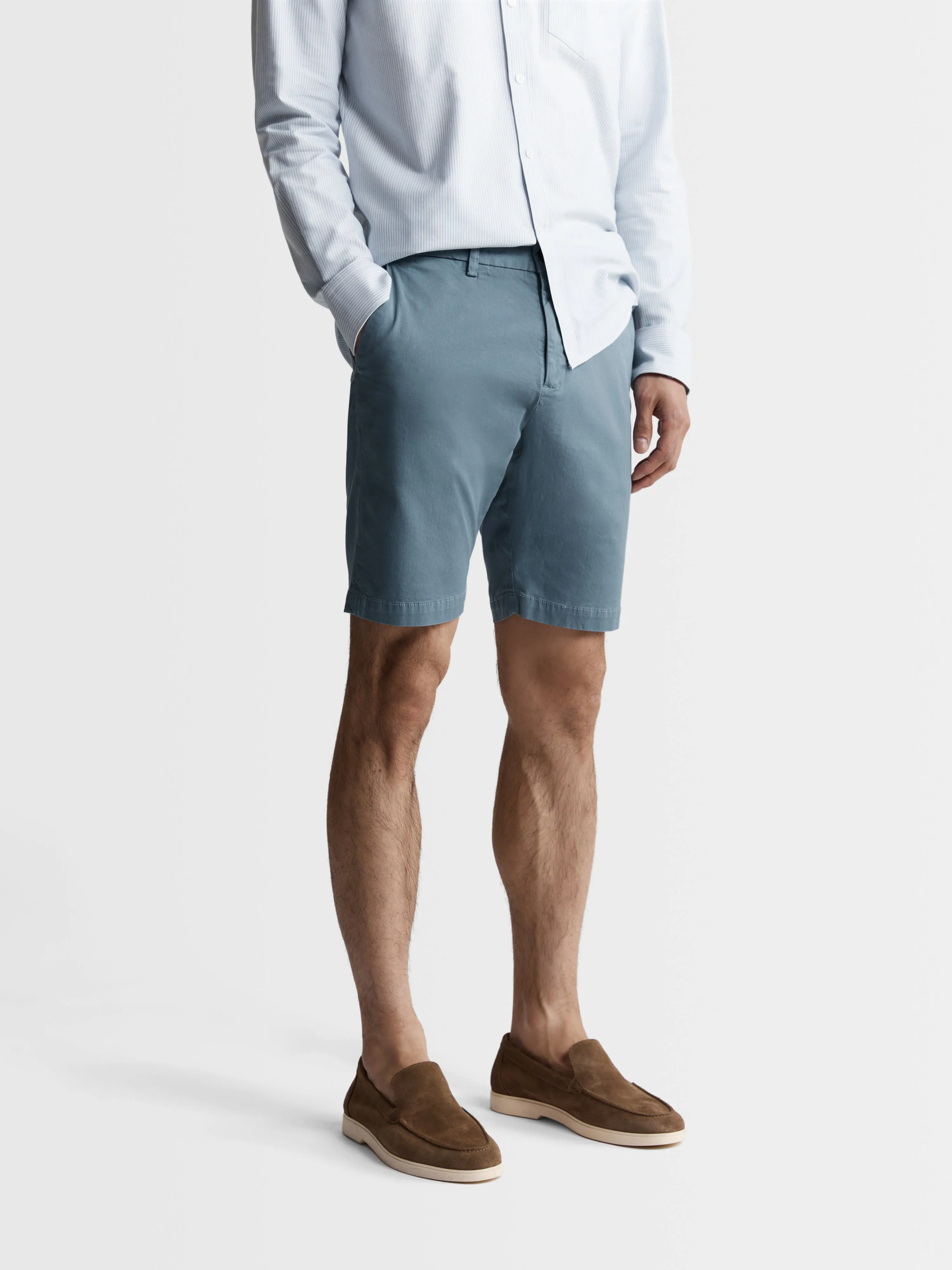 Slim Fit Blue Chino Shorts