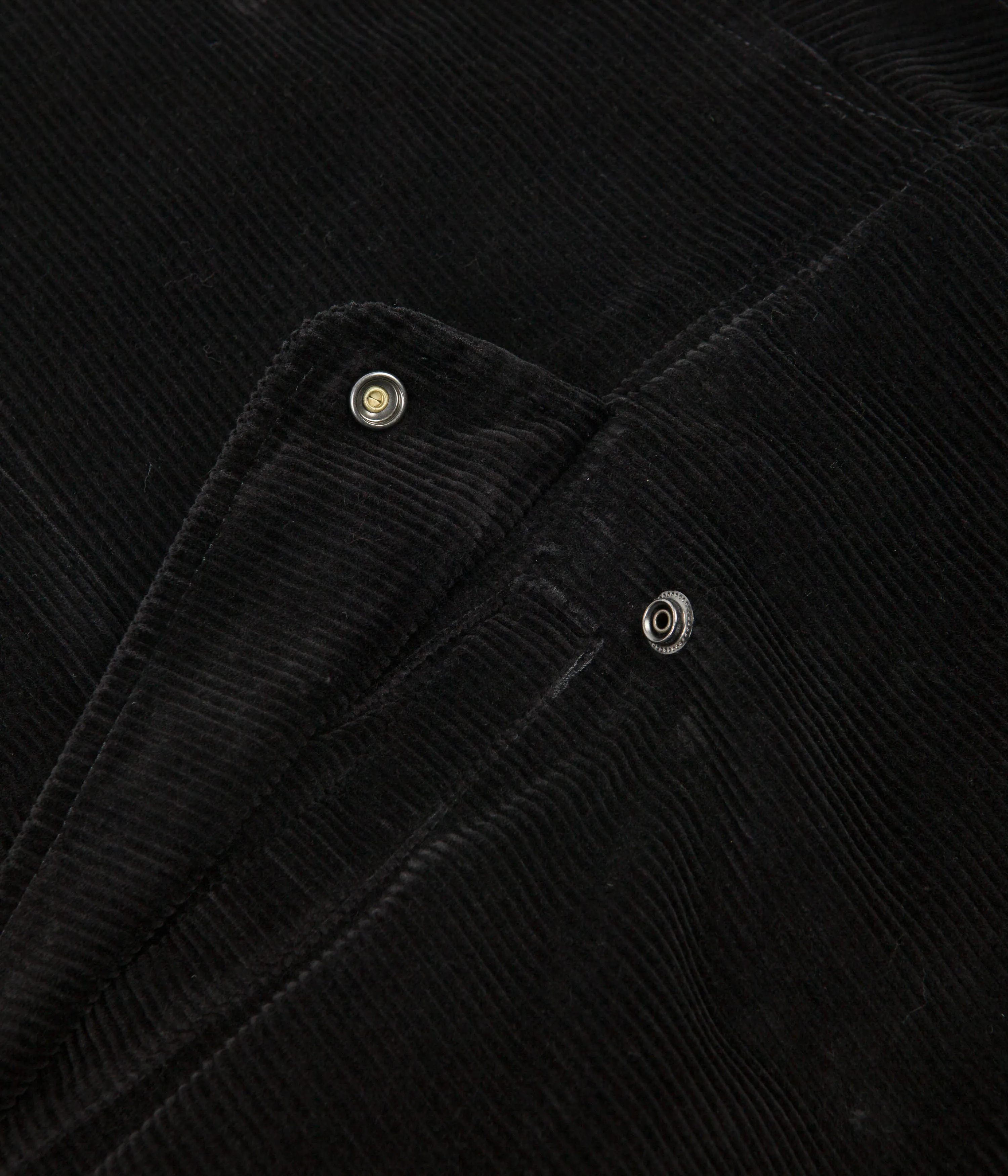 Stussy Corduroy Mock Pullover Jacket - Black