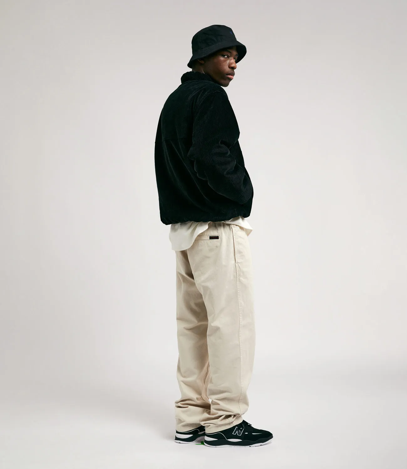 Stussy Corduroy Mock Pullover Jacket - Black