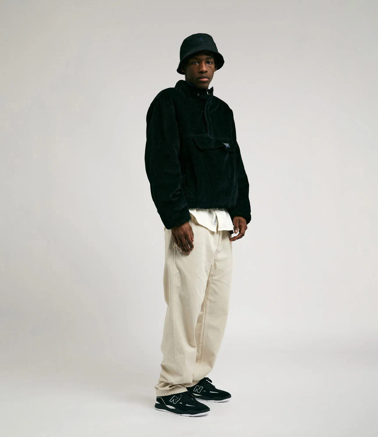 Stussy Corduroy Mock Pullover Jacket - Black
