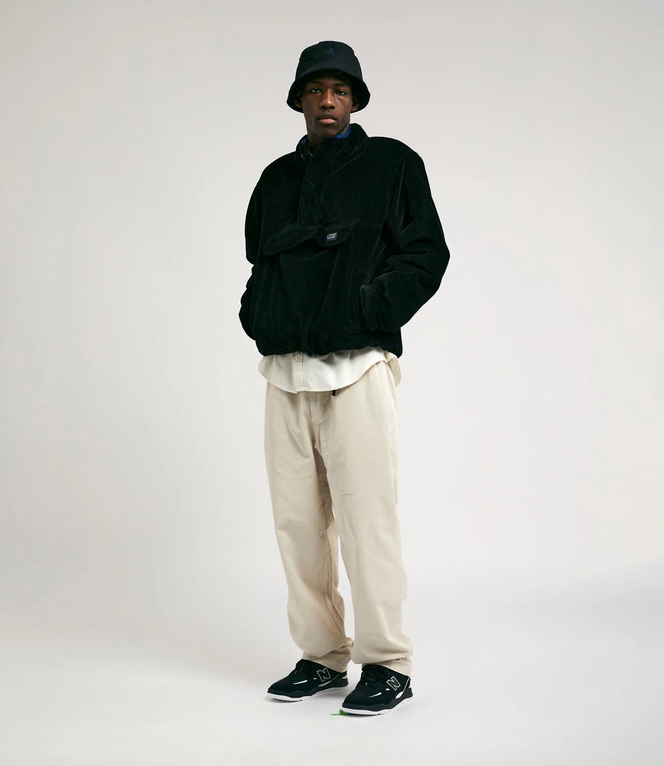 Stussy Corduroy Mock Pullover Jacket - Black