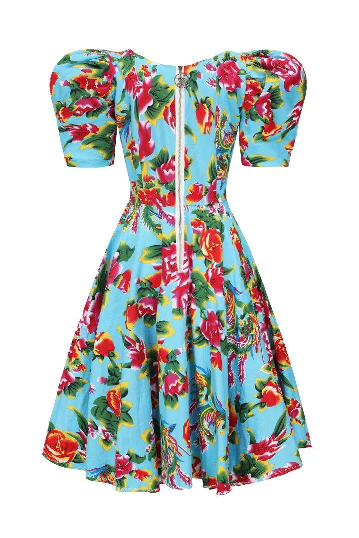 Tudor Peony Dress Blue